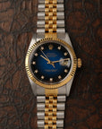 RES Rolex Datejust 36 16013 Blue Vignette Diamond Dial Two-Tone (1988)