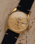 Rolex Day-Date 36 18k Yellow Gold Tapestry Dial Ref. 18038 – Circa 1985
