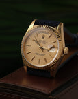 Rolex Day-Date 36 18k Yellow Gold Tapestry Dial Ref. 18038 – Circa 1985