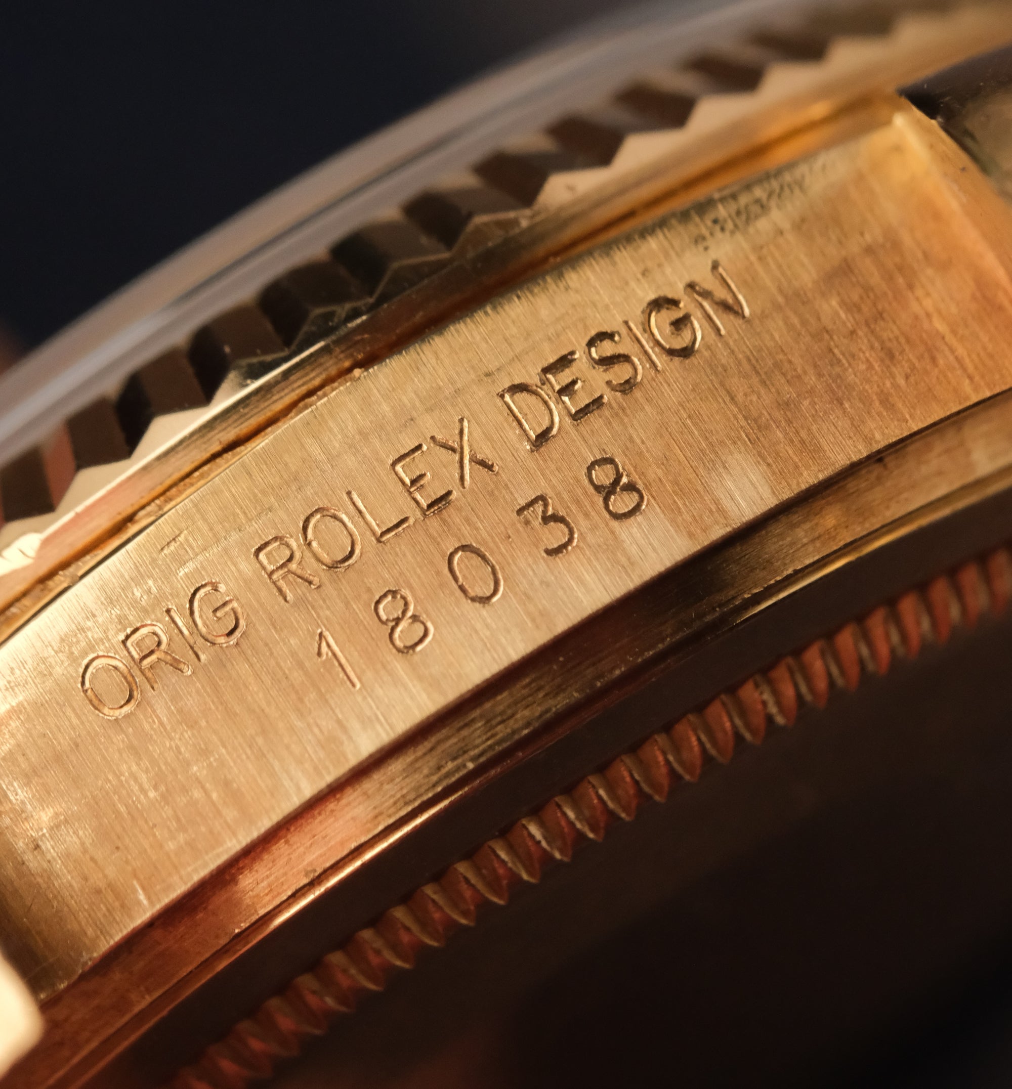 Rolex Day-Date 36 18k Yellow Gold Tapestry Dial Ref. 18038 – Circa 1985