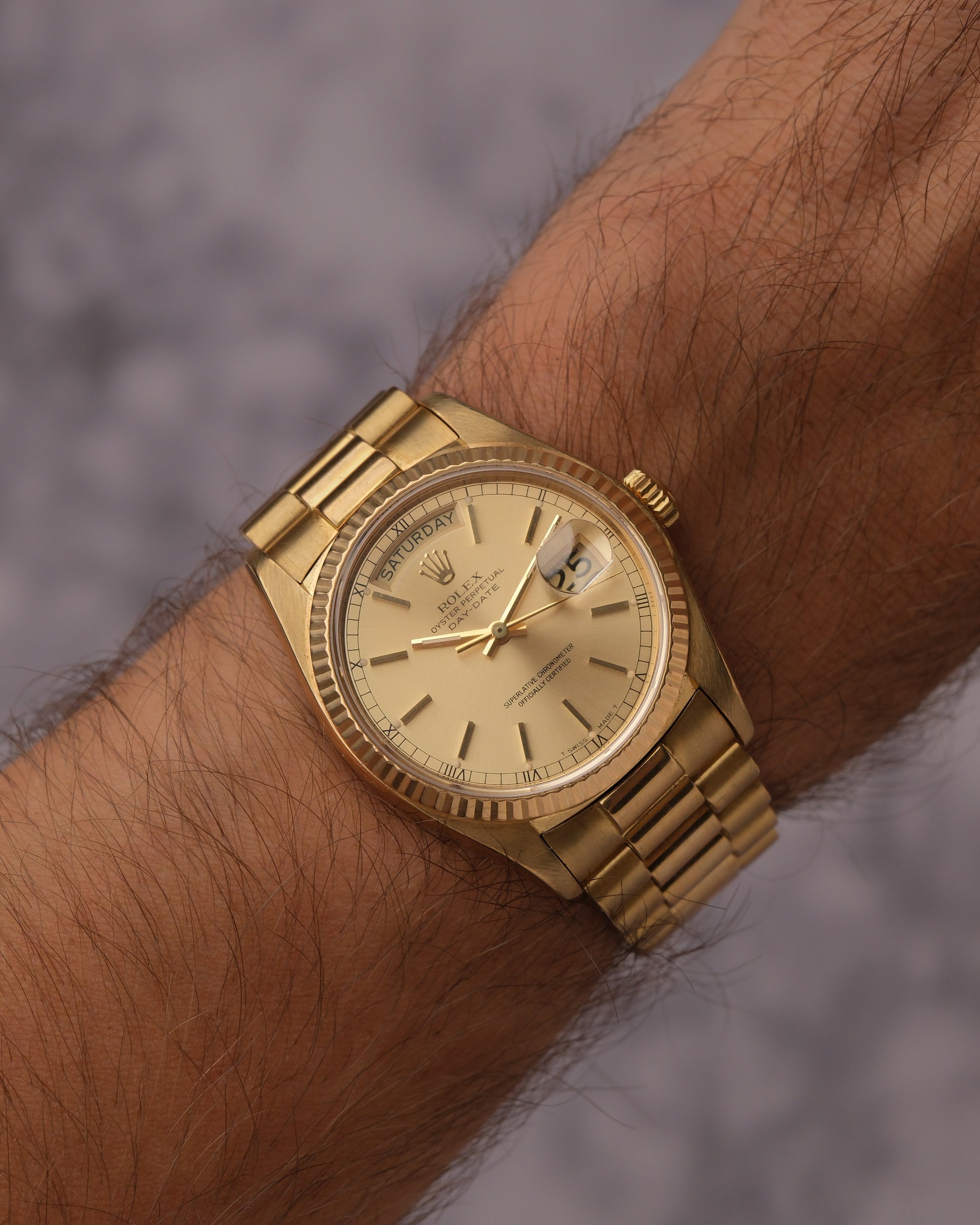 Rolex Day-Date 18038 - 1979 - rare boxed clasp