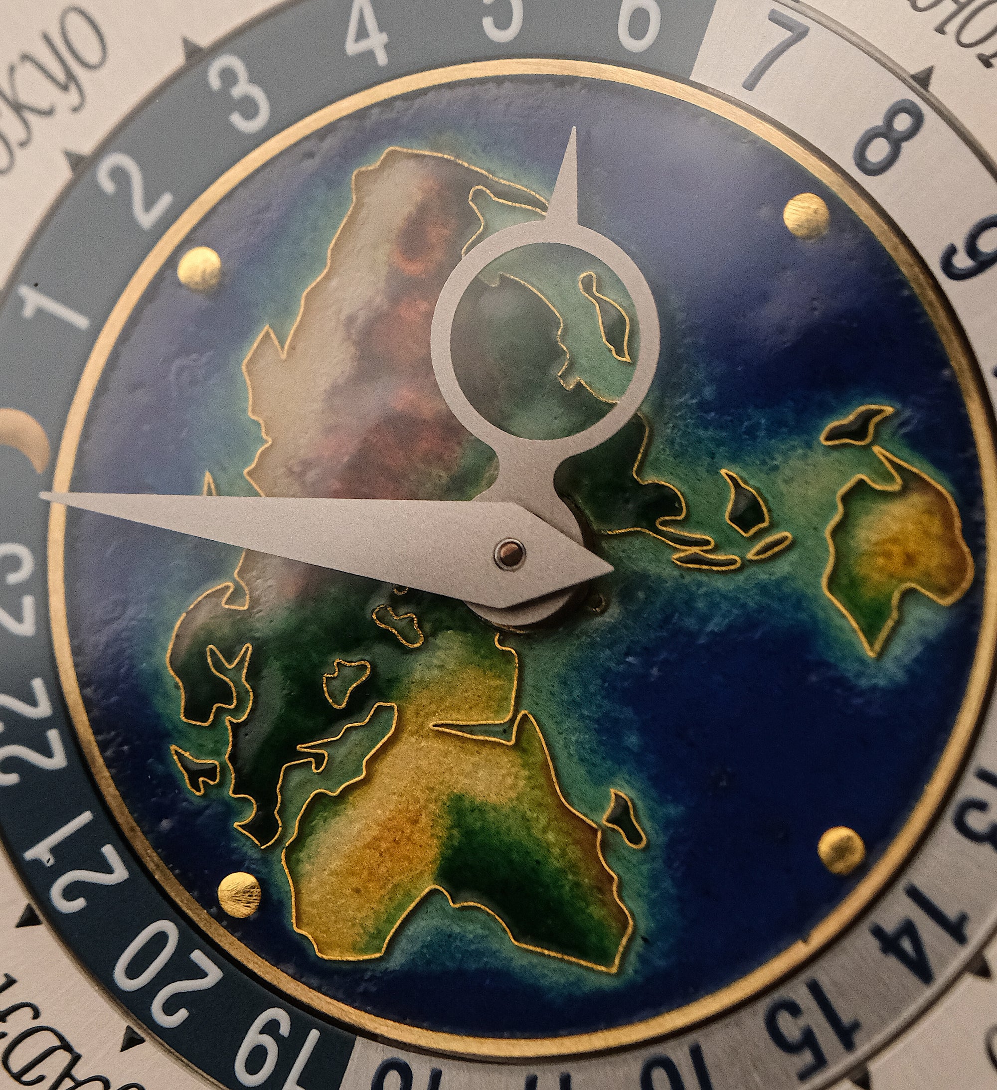 Patek Philippe World Time Cloisonné Enamel 18k White Gold Ref. 5131G