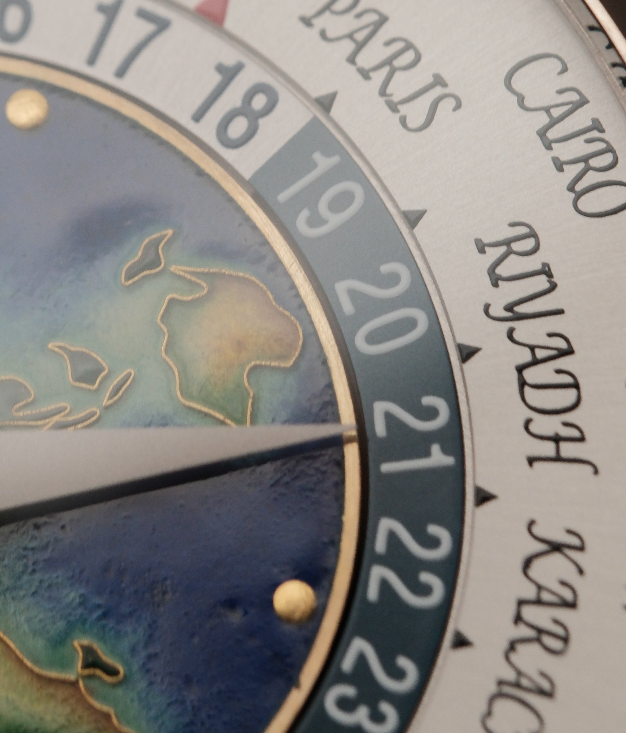Patek Philippe World Time Cloisonné Enamel 18k White Gold Ref. 5131G