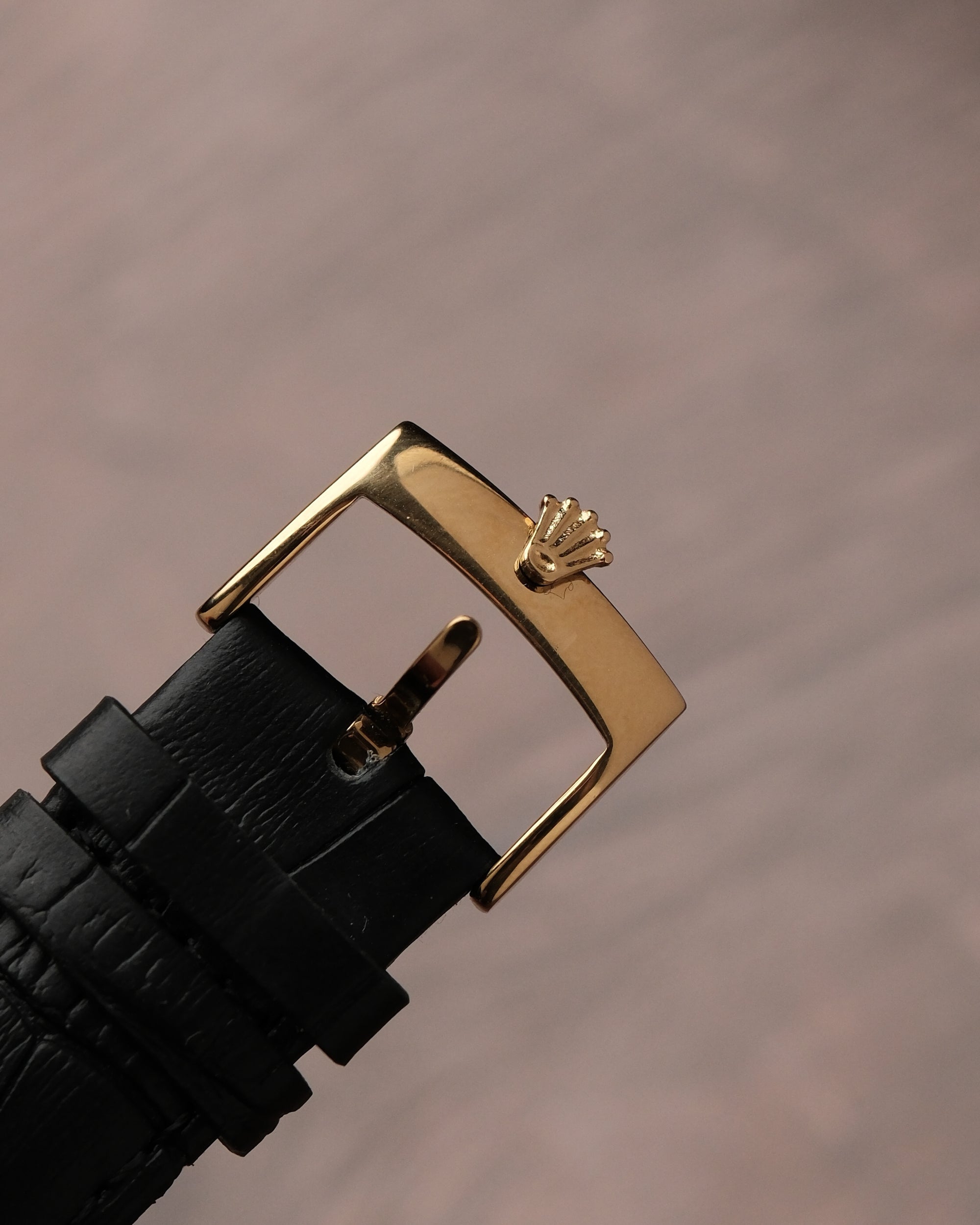 Day-Date 36 18k Yellow Gold Champagne Dial Leather Strap Ref. 1803 (c. 1978)