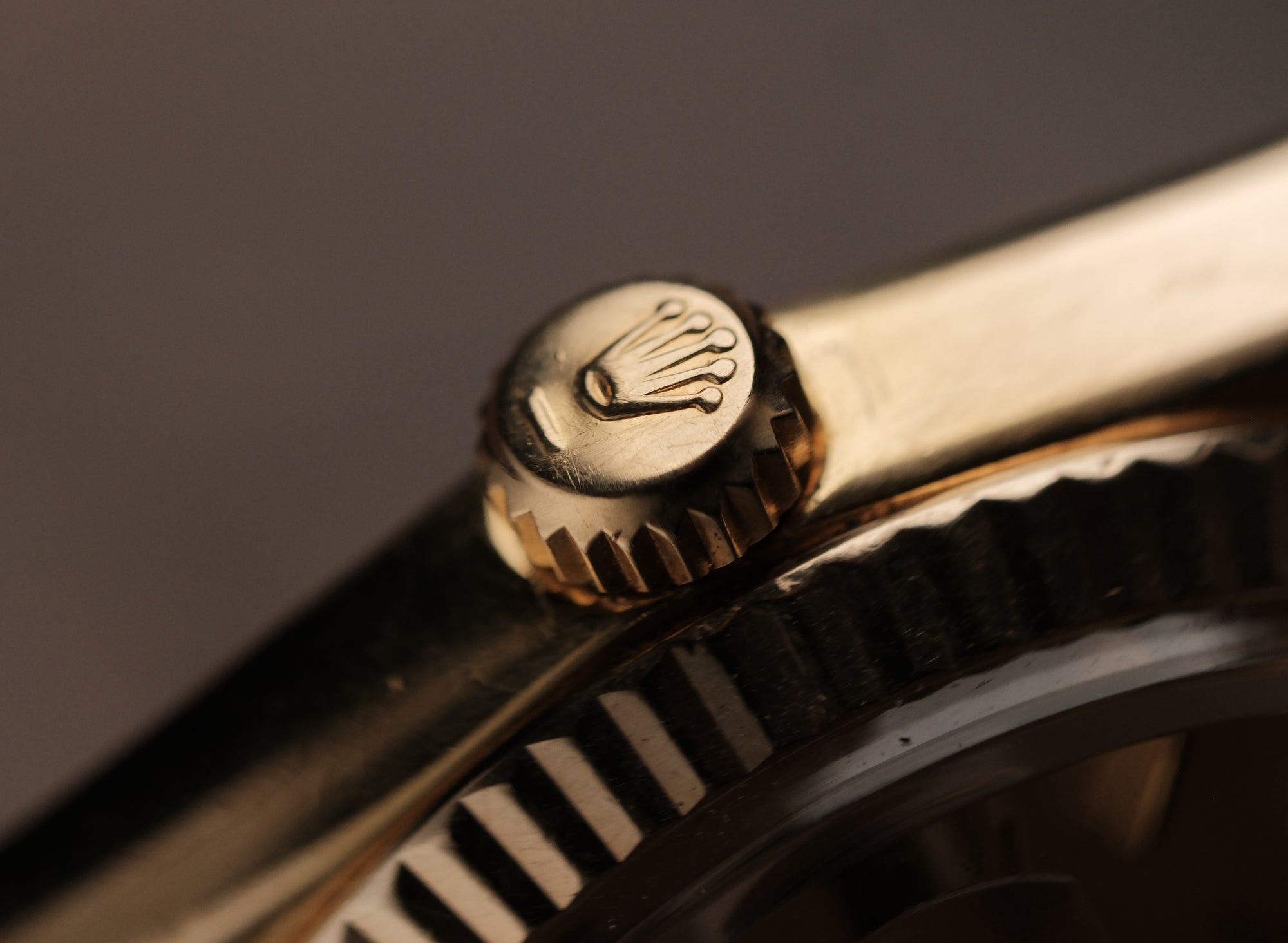 Day-Date 36 18k Yellow Gold Champagne Dial Leather Strap Ref. 1803 (c. 1978)