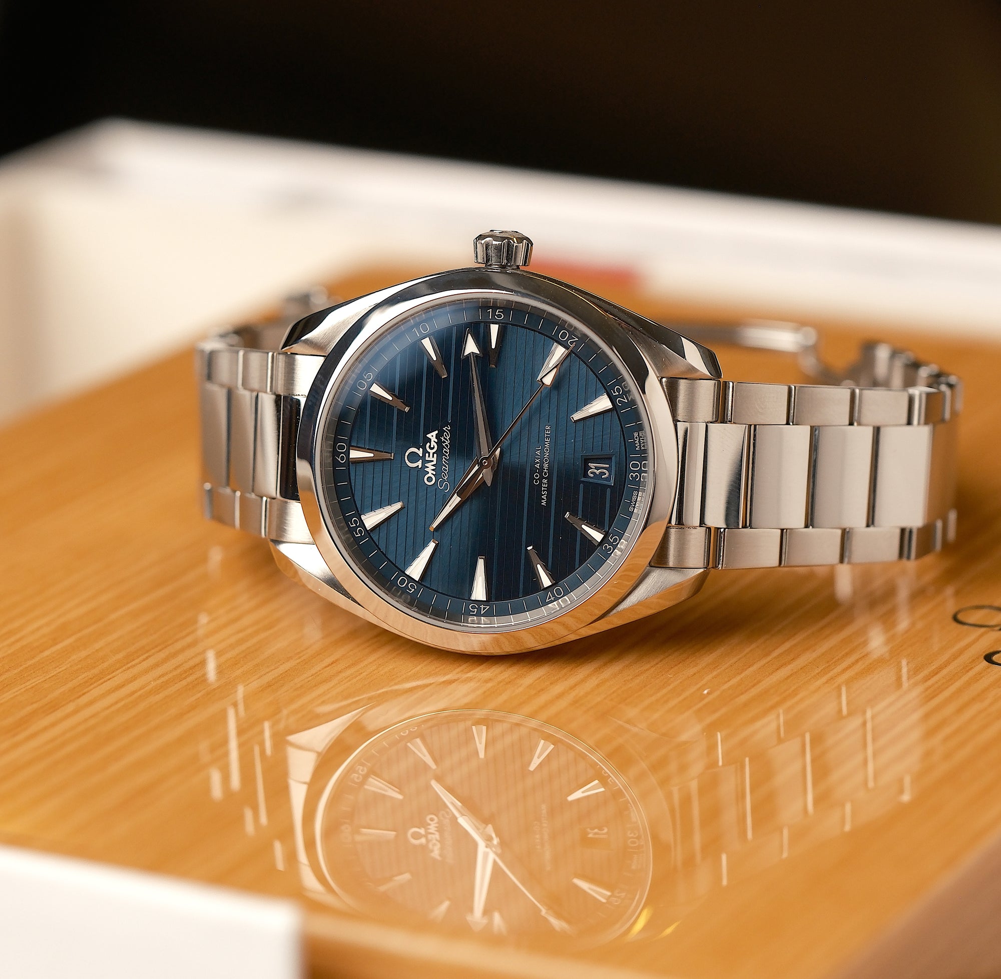 Omega Seamaster Aqua Terra 150M 41mm Blue Teak Dial Ref. 220.10.41.21.03.004 – Full Set