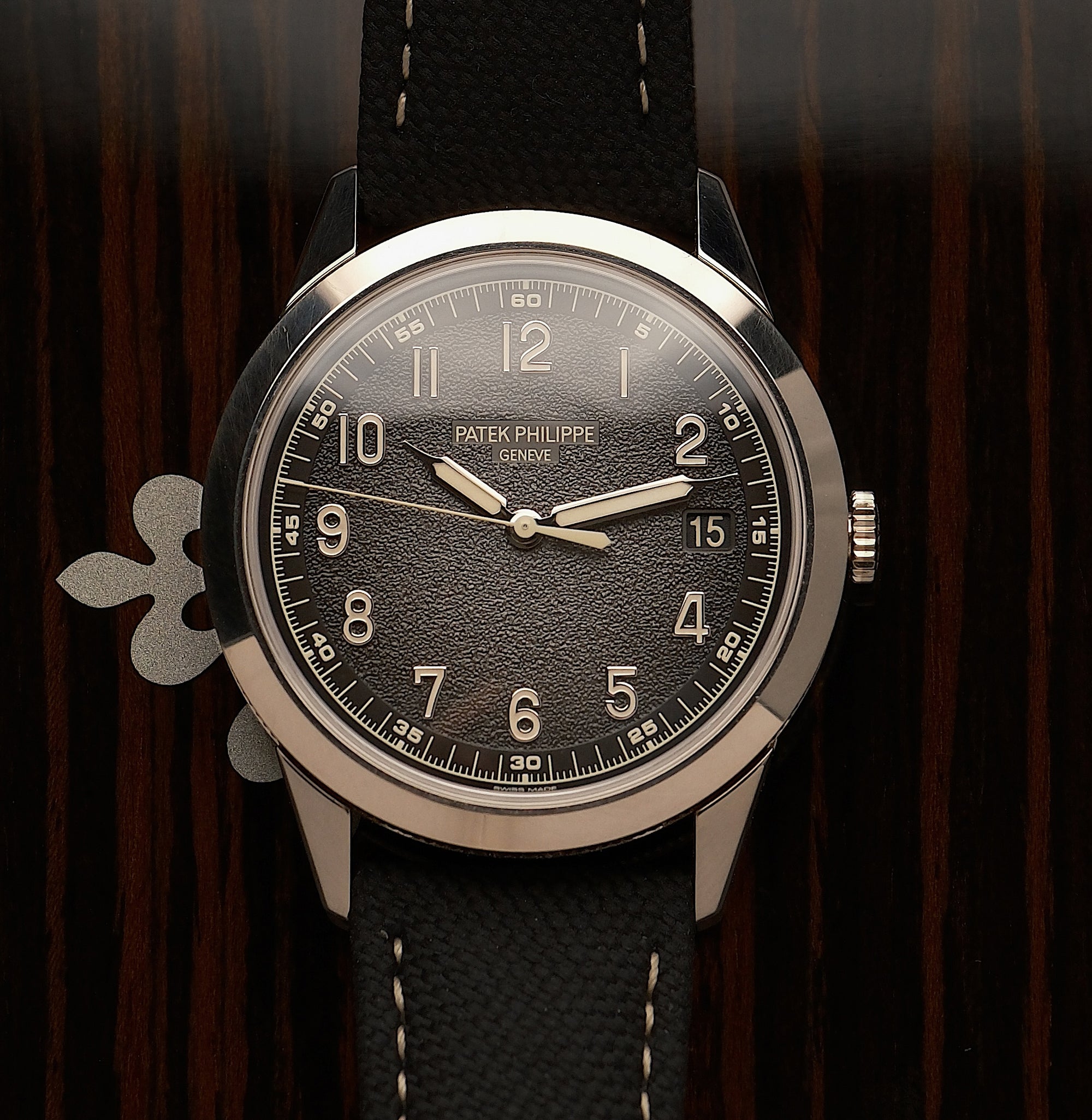 Patek Philippe Calatrava 18k White Gold Charcoal Dial Ref. 5226G-001