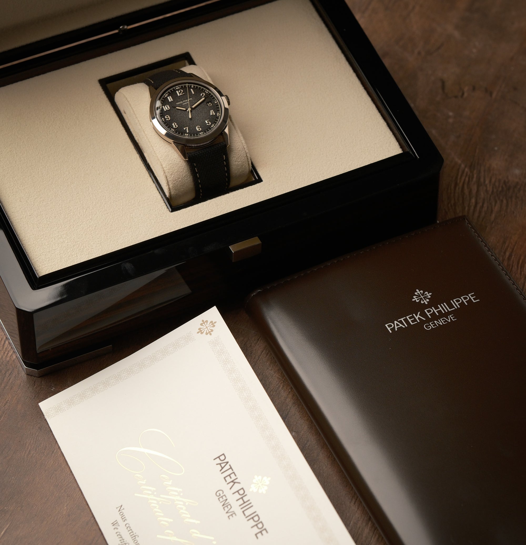 Patek Philippe Calatrava 18k White Gold Charcoal Dial Ref. 5226G-001
