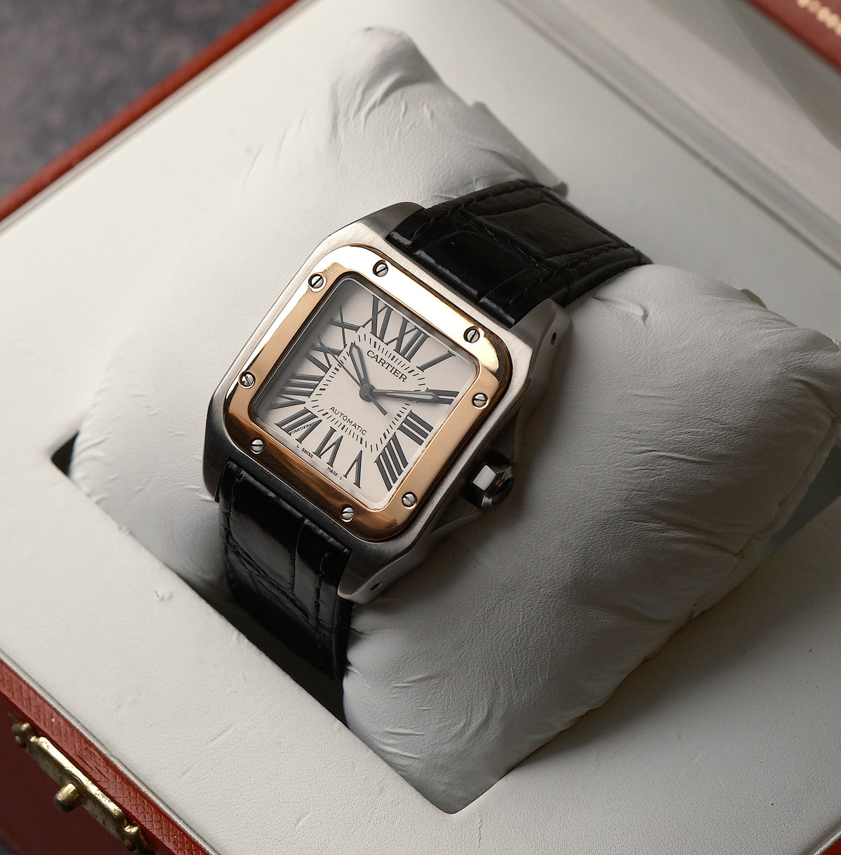 Cartier Santos 100 XL Automatic Steel &amp; Rose Gold | Full Set | 2014