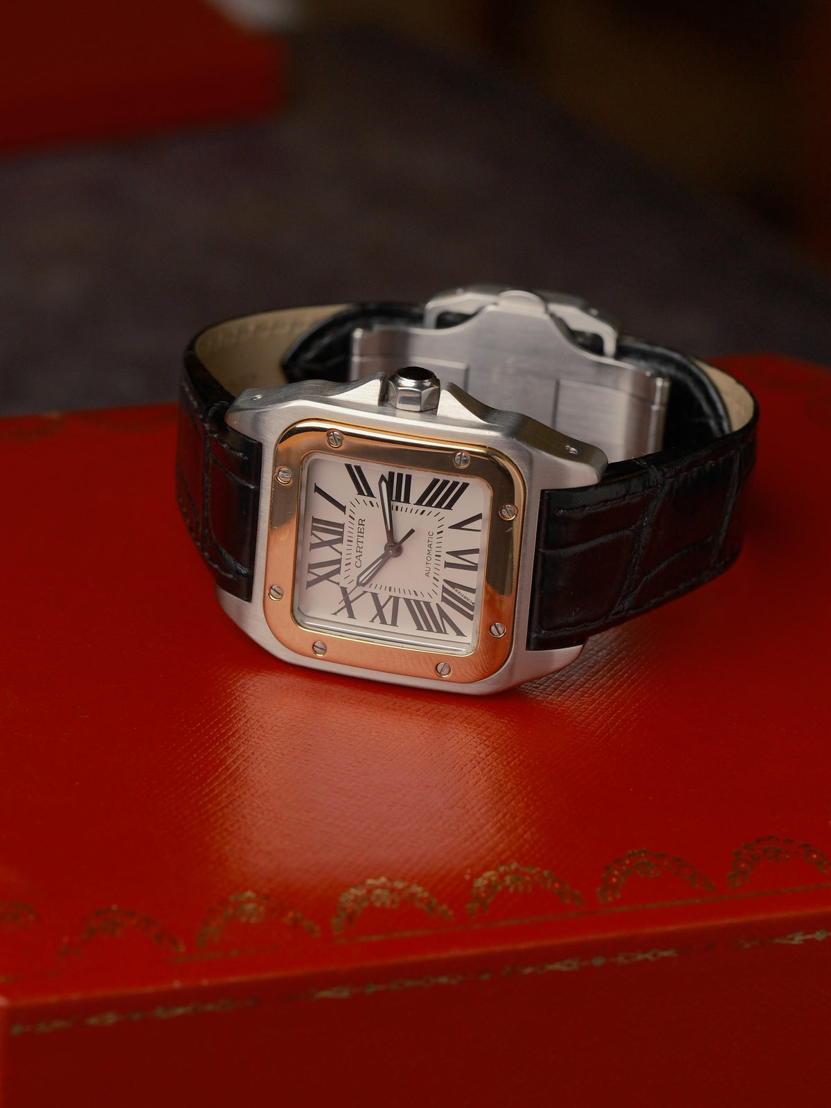 Cartier Santos 100 XL Automatic Steel &amp; Rose Gold | Full Set | 2014