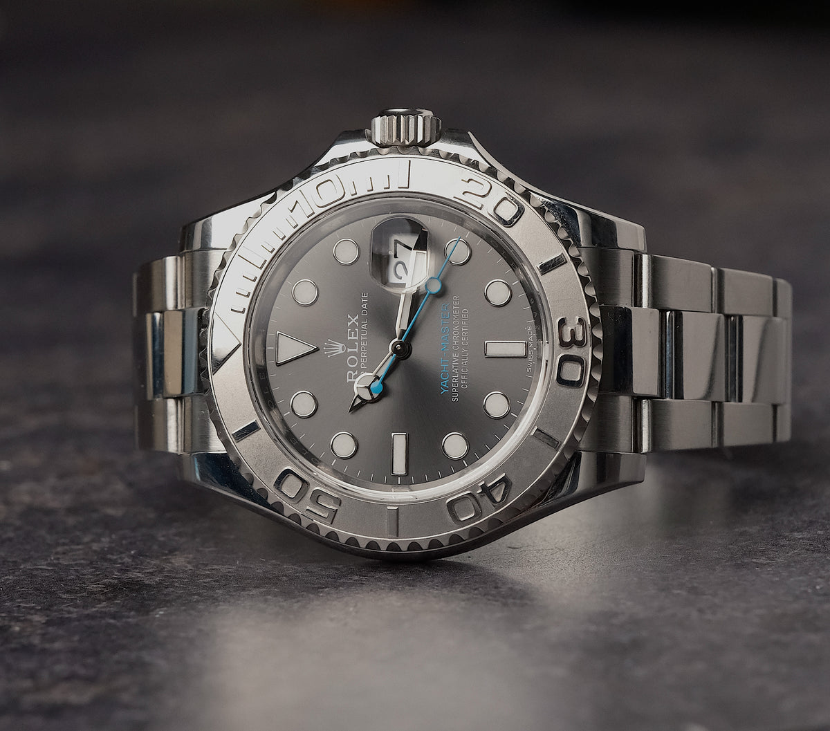 Rolex Yacht-Master 40 Dark Rhodium Dial Platinum Bezel Ref. 116622 (2017 Guarantee Card)