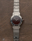 Cartier Santos octagon - lady - burgundy spider dial