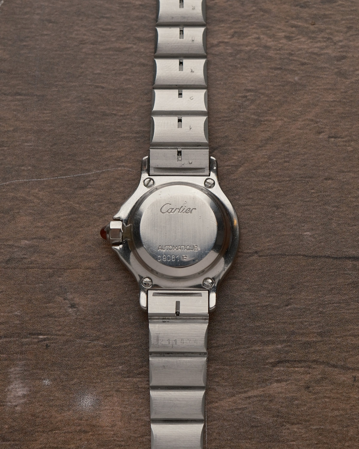 Cartier Santos octagon - lady - burgundy spider dial