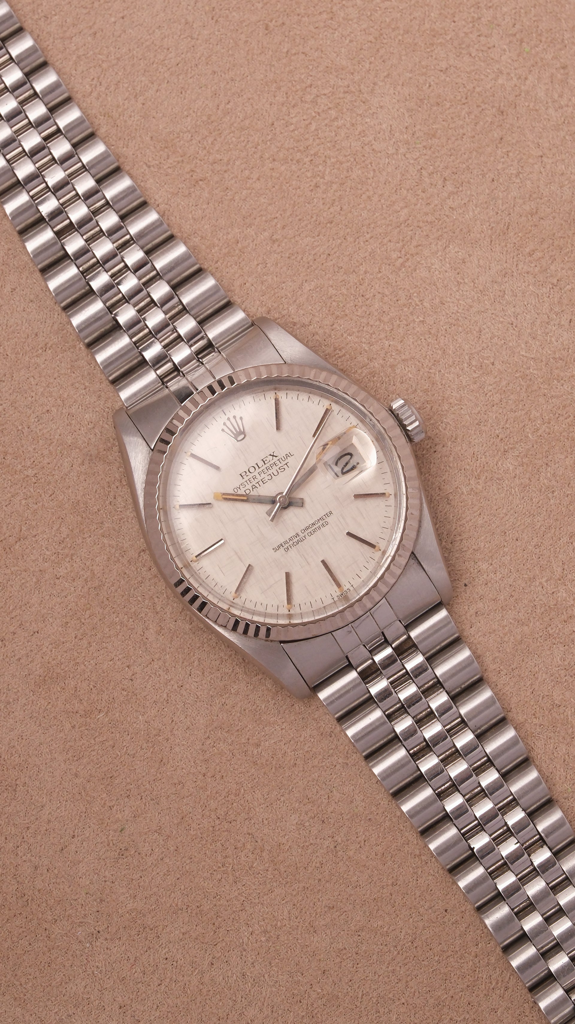 Rolex Datejust 36 Rare Sketch Linen dial with stunning patina