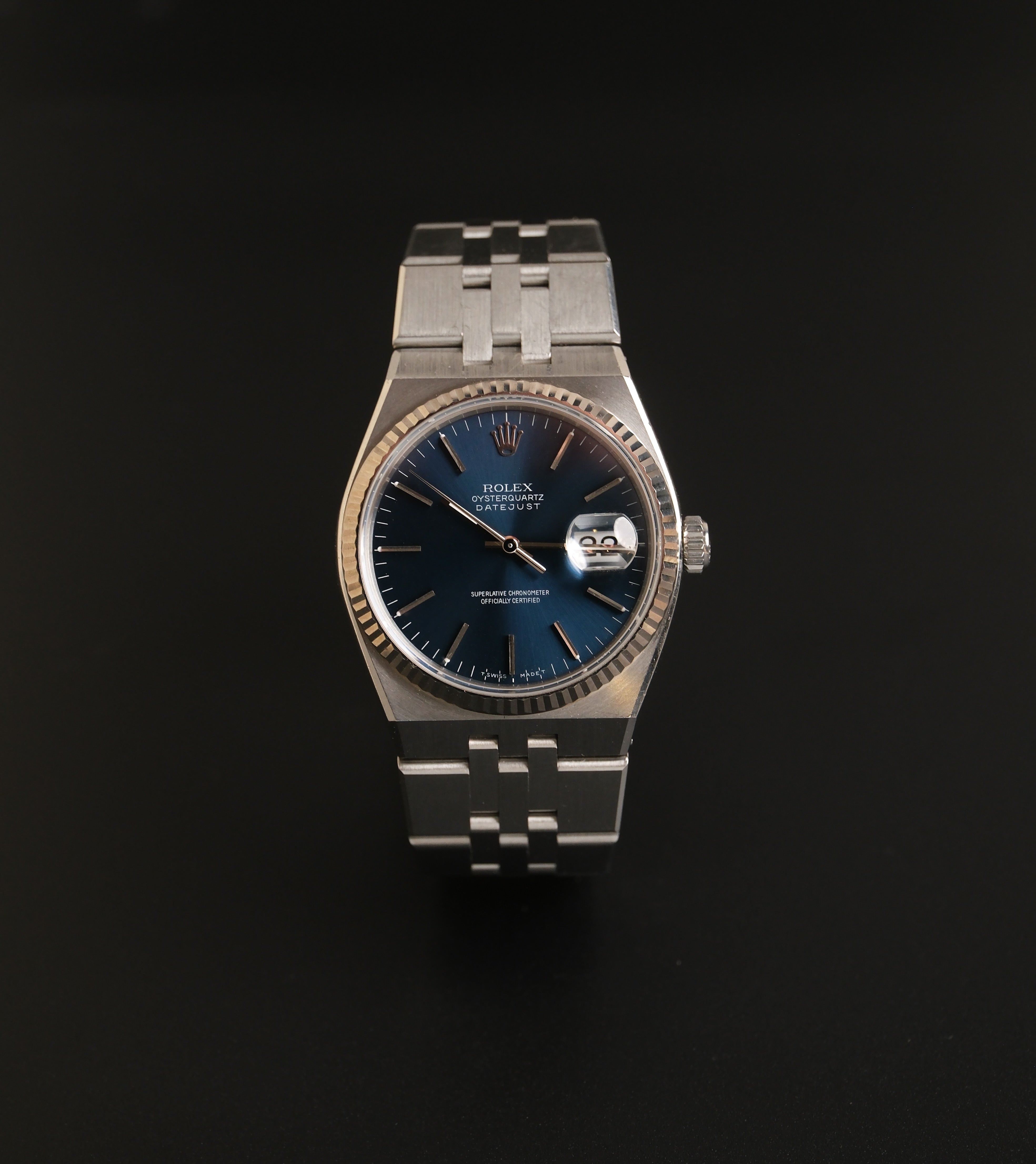 SOLD Rolex Datejust Oysterquartz Rare blue dial unpolished / Minty