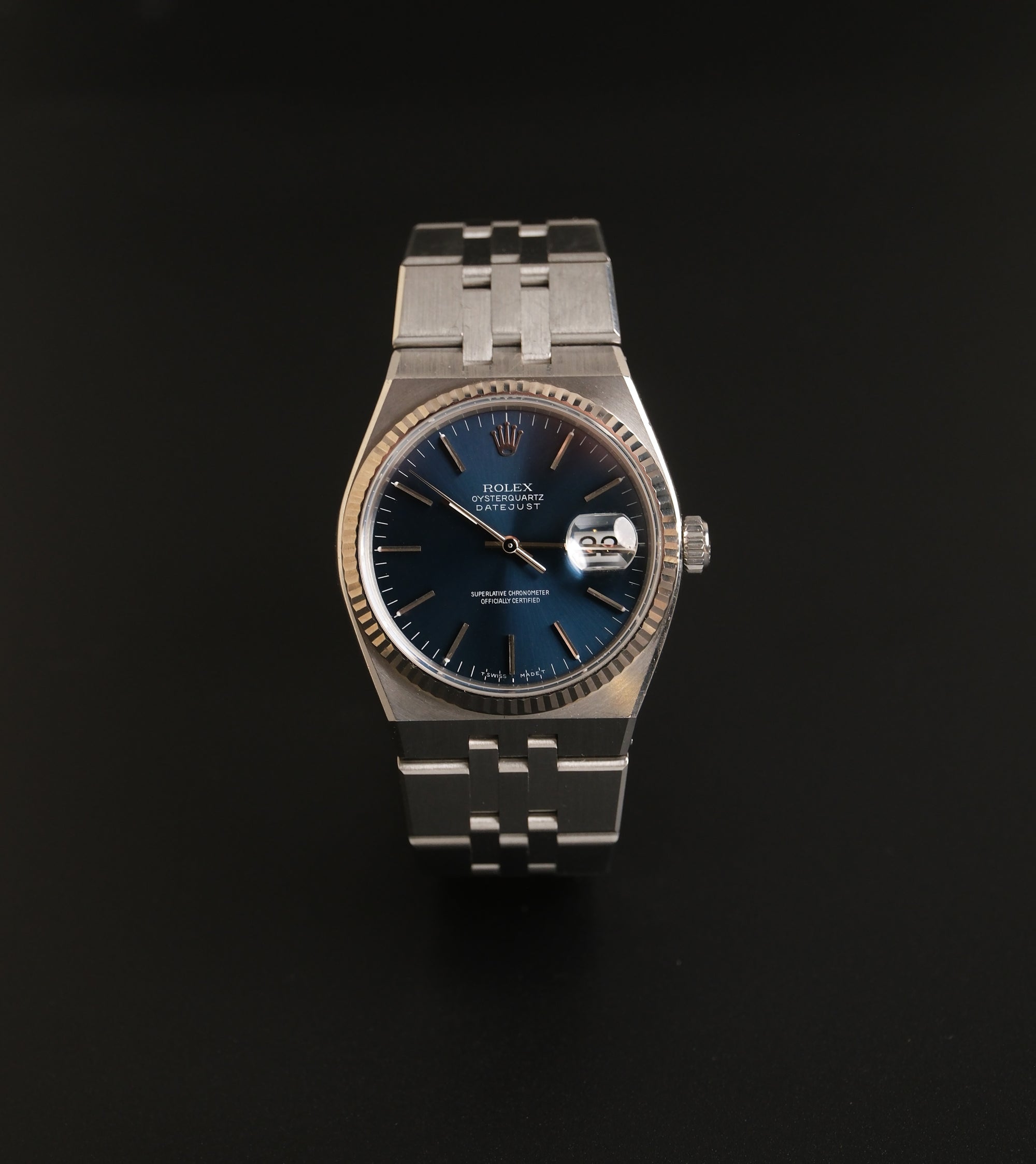 Rolex Datejust Oysterquartz Rare blue dial unpolished / Minty 17014 - with papers