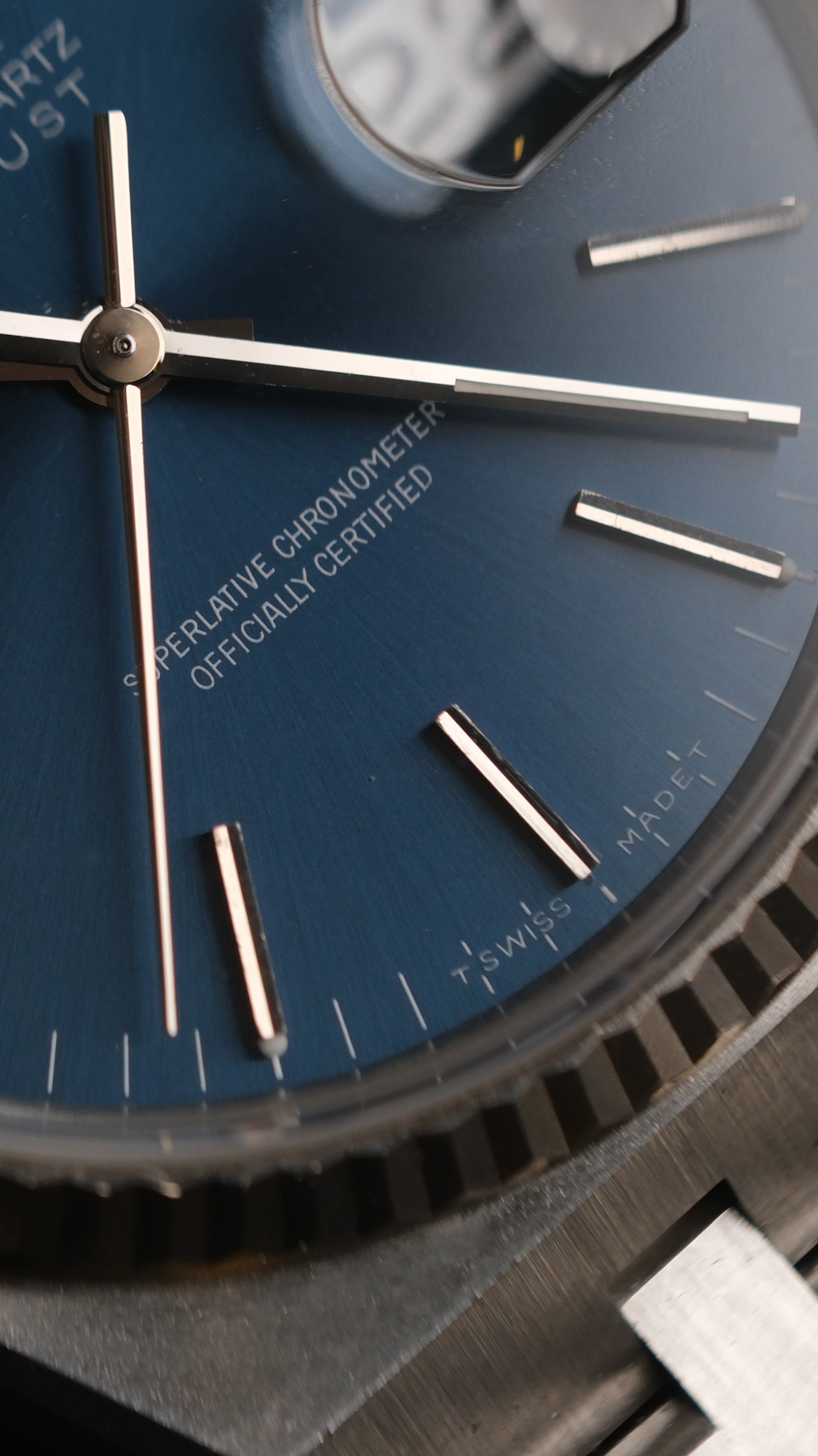 Rolex Datejust Oysterquartz Rare blue dial unpolished / Minty 17014 - with papers