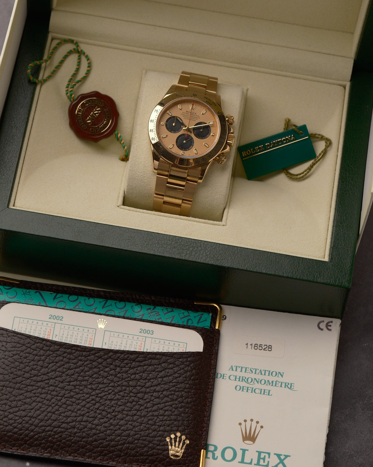 Rolex Daytona 116528 'Paul Newman' Dial – Full Set – 2002