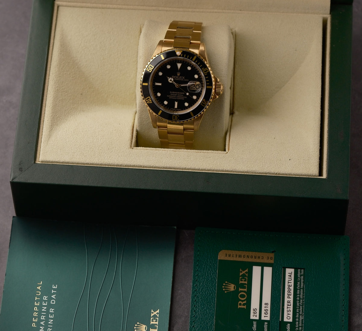 Rolex Submariner Date 16618 – Full Set – Rolex Service 2024