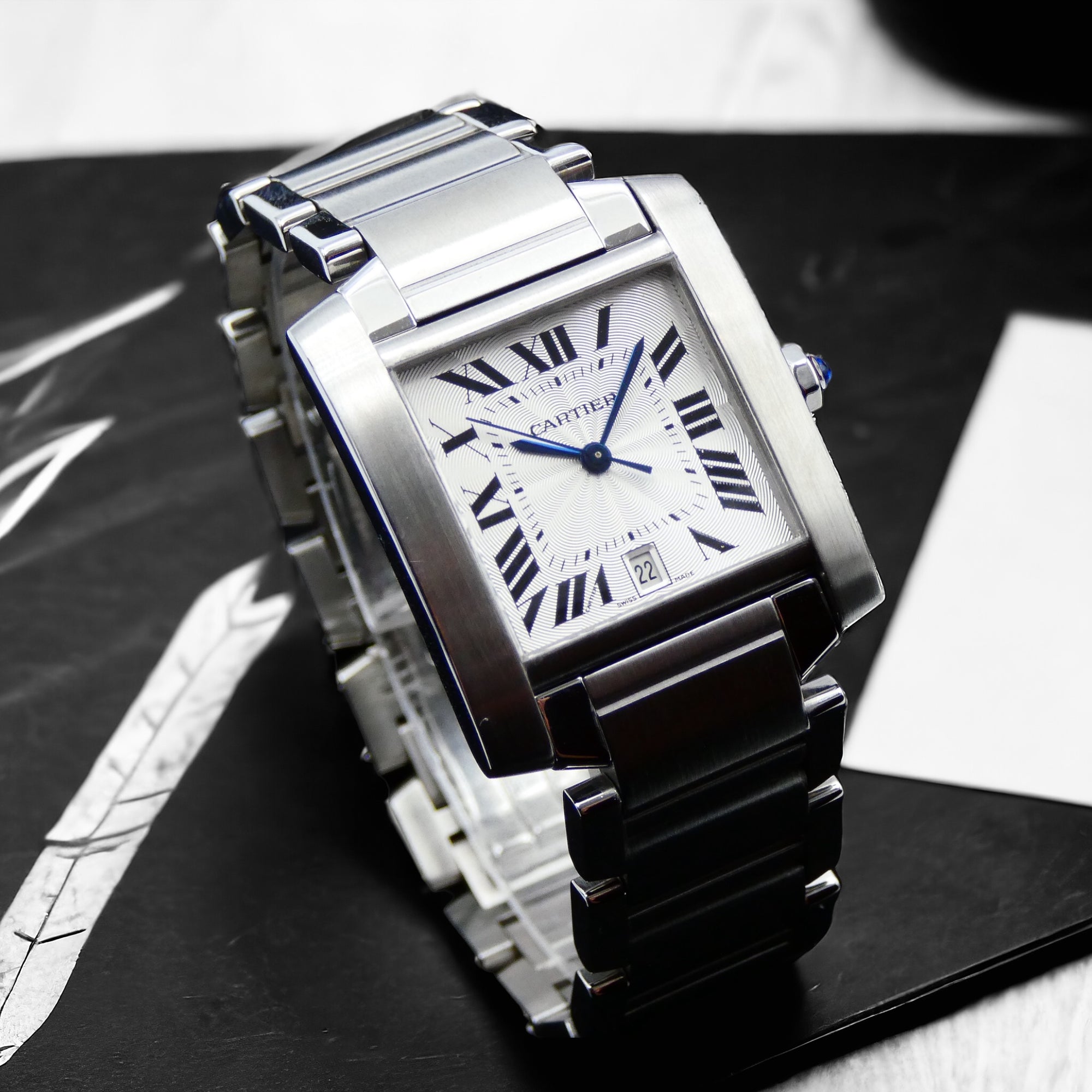 SOLD Cartier Tank Française fresh service Cartier