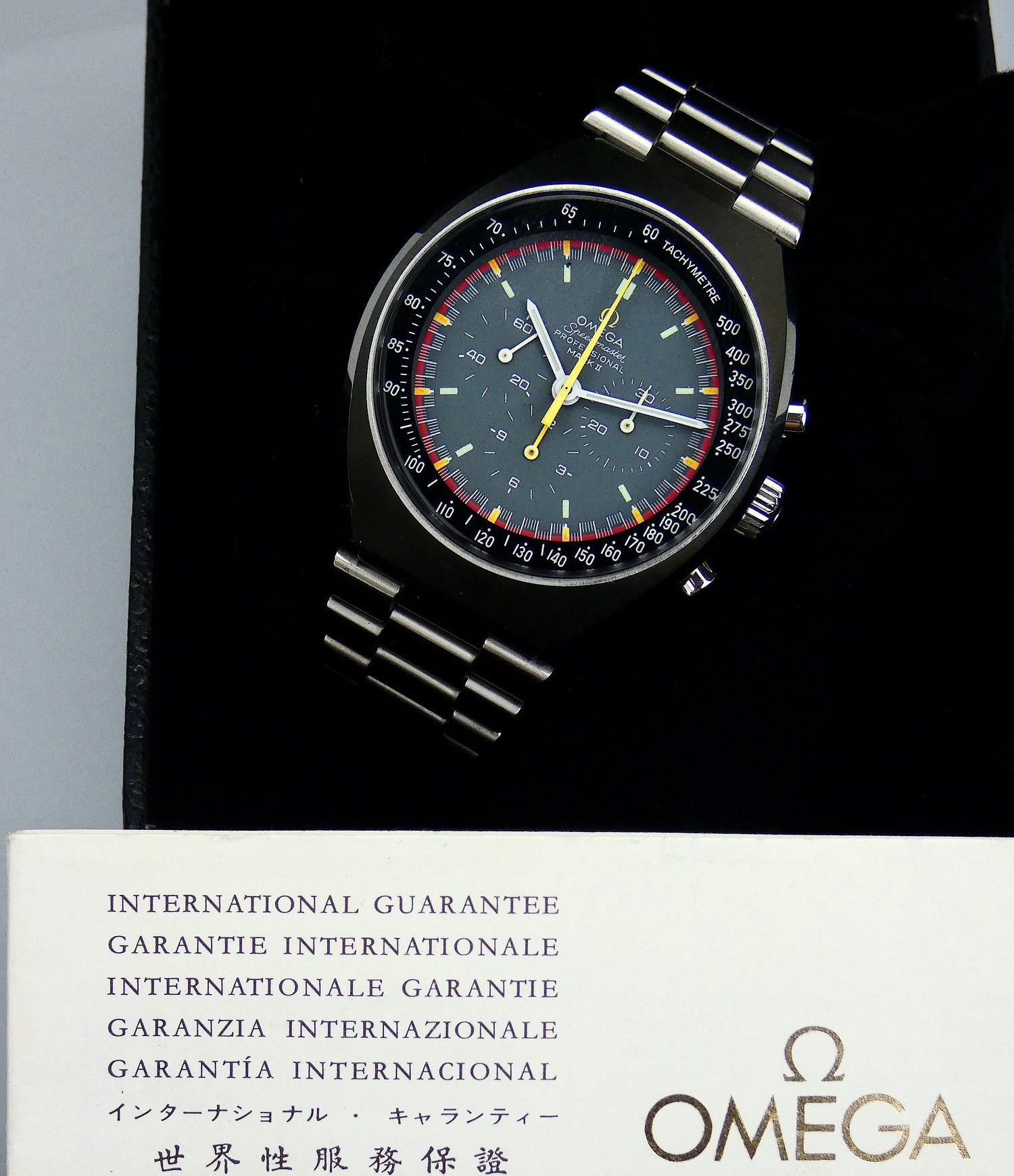 SOLD Speedmaster Mark Ii + papers / serviced by Omega / polished / 1977