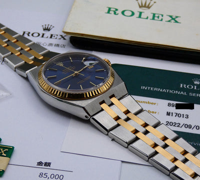 SOLD  Rolex 17013 Datejust Oysterquartz full set / 1985 / rolex service