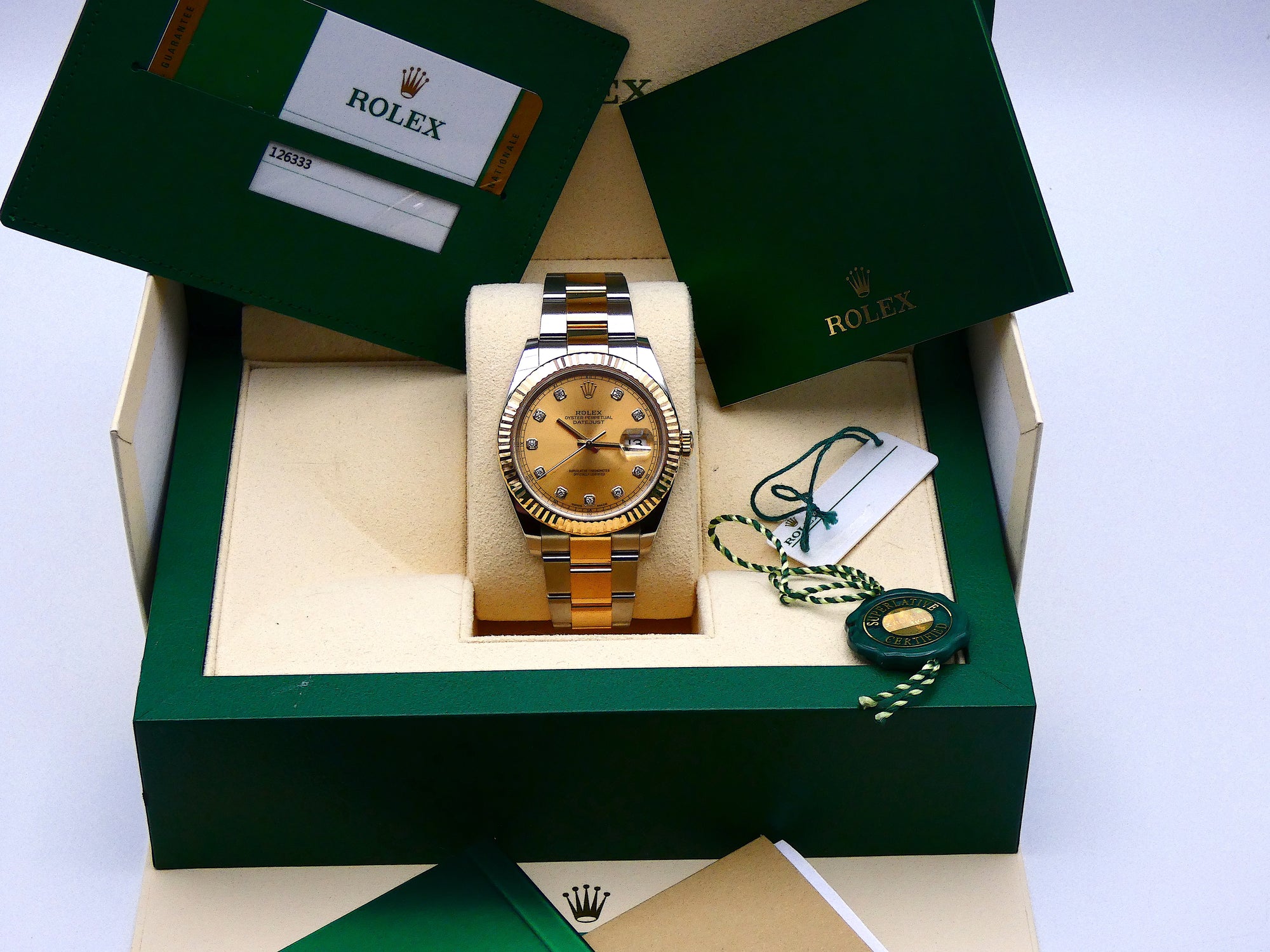 SOLD Rolex Datejust 41 Diamond dial / 2019 full set NL