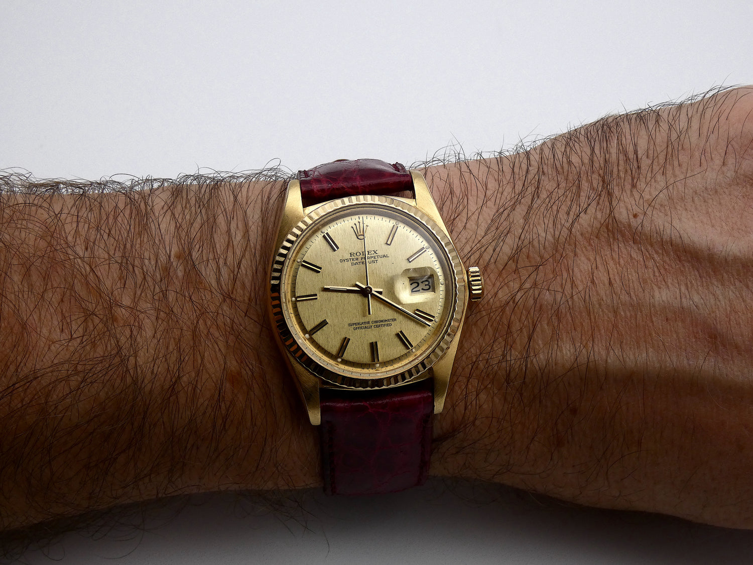 rolex vintage datejust gold 1973