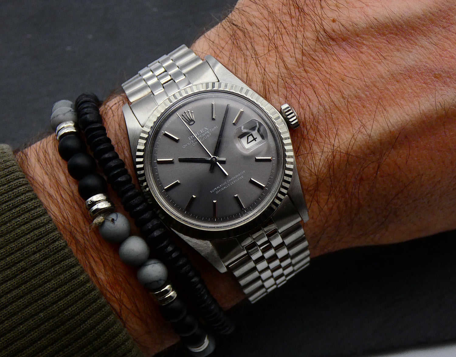 SOLD Rolex Datejust 36 Rare Ghost / Slate / 1969