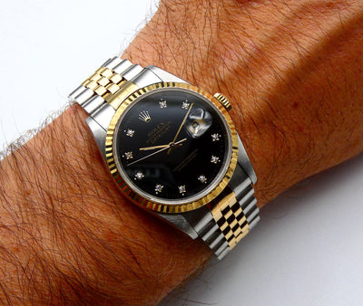 Rolex Datejust 36 Factory Diamond Dial / 1995 / Minty 16233G