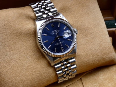 SOLD Rolex Datejust 36 1991 full set / blue