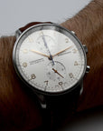 SOLD Portuguese Chronograph SS Silver Dial / Gold Numerals