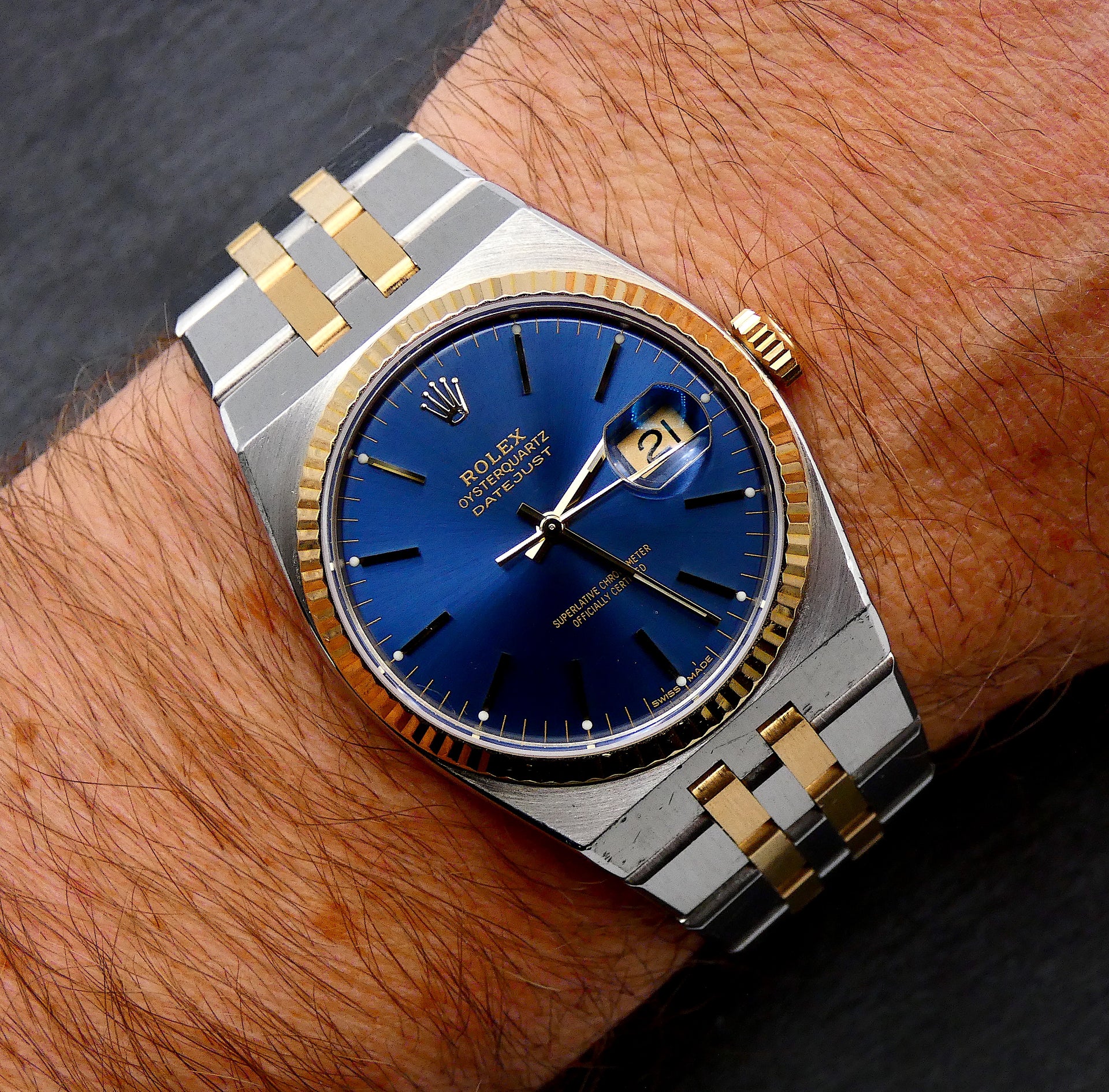 SOLD Rolex 17013 Datejust Oysterquartz full set 1985 rolex