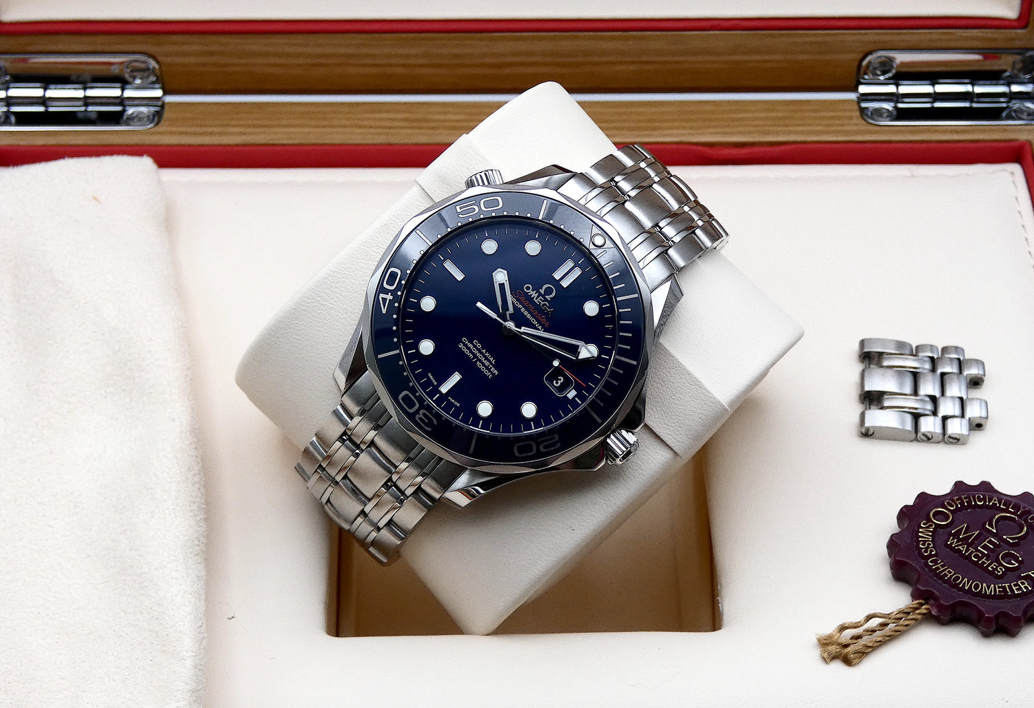 SOLD Seamaster Diver 300M Blue full set 2015 / with micro adjust clasp