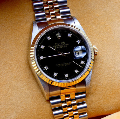 Rolex Datejust 36 Factory Diamond Dial / 1995 / Minty 16233G