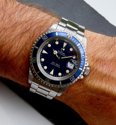 Tudor Submariner Blue / Mint unpolished with amazing patina