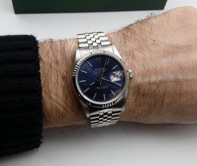 SOLD Rolex Datejust 36 1991 full set / blue