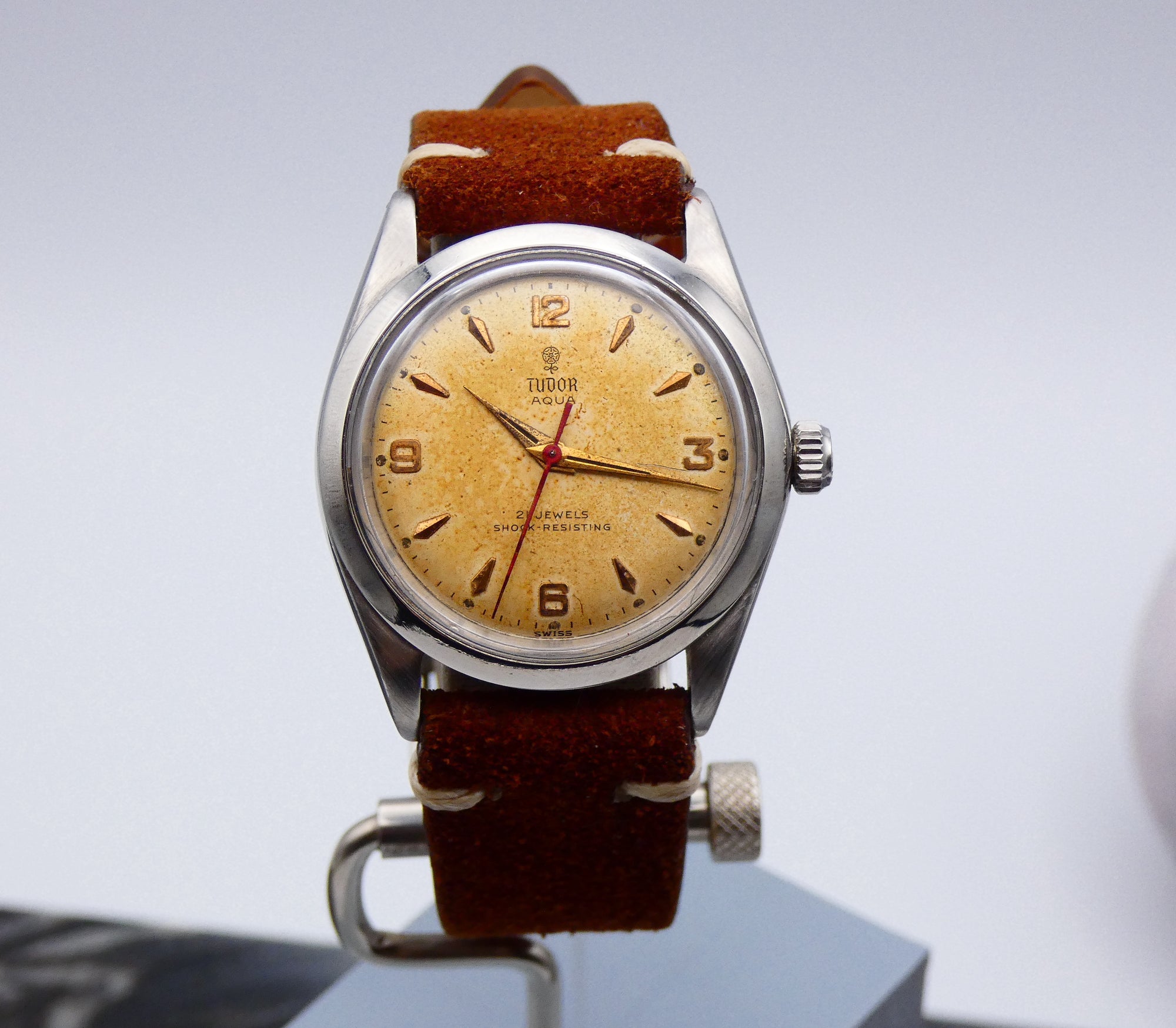 SOLD Tudor Aqua tropical / 1967 / Red second hand / rose indexes