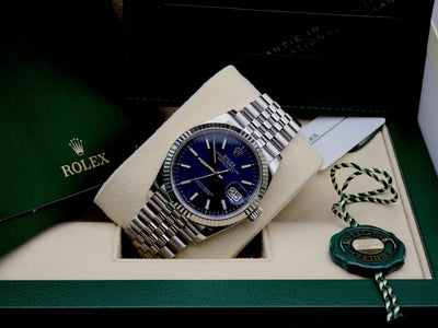 SOLD Rolex Datejust 36 Blue / Mint / 2020 new card