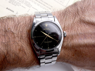 Reserverd Rare Oyster Perpetual / 1957 Full set / black crosshair dial