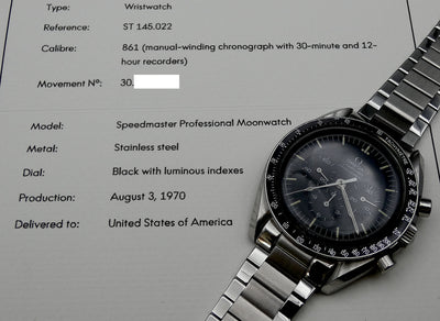 SOLD Omega Rare Speedmaster 145.022 69ST moonwatch DON - Service + extract