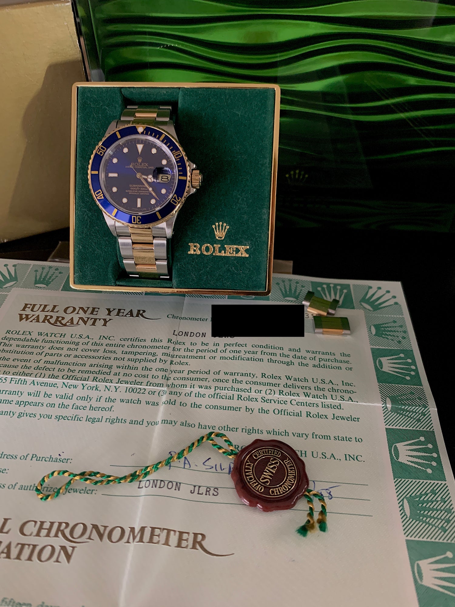 SOLD Rolex Submariner 16803 Full set EON Watches