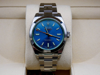 Sold Rolex Milgauss blue NEW / Stickered - Rare factory sealed