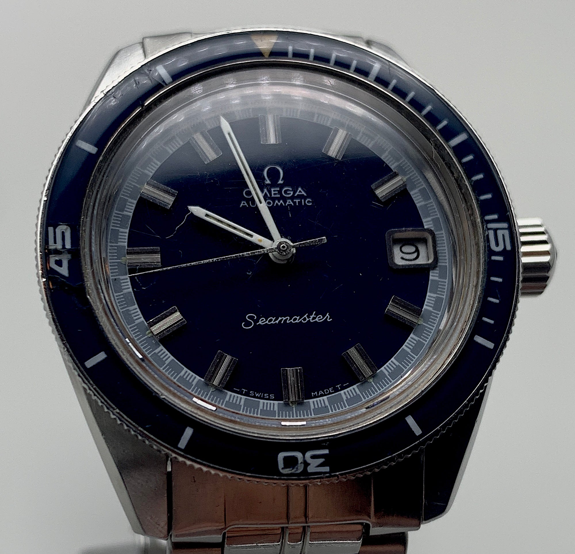 SOLD  Omega Seamaster 60 Big Crown Rare Blue bezel / Unpolished