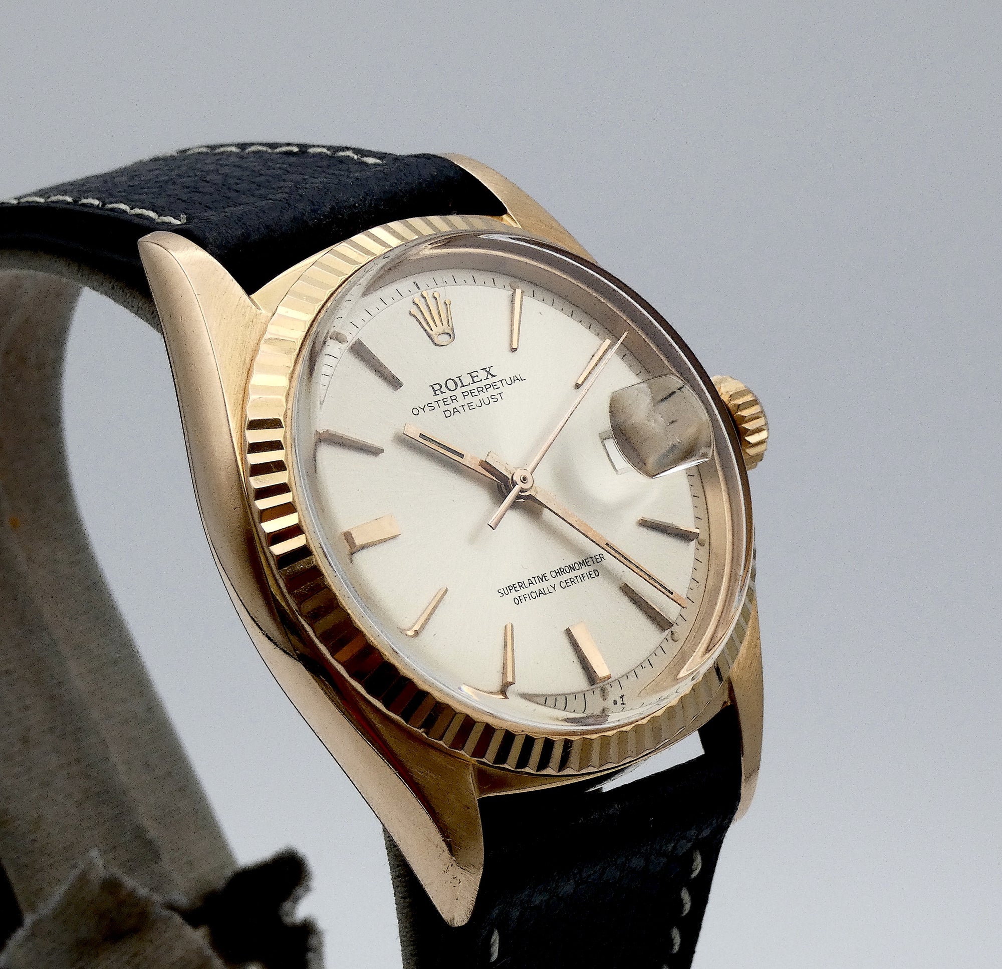 SOLD Mint Datejust 18k Rose 36mm / 1966 / PiePan doorstop dial