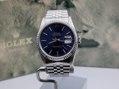 SOLD Rolex Datejust 36 1991 full set / blue