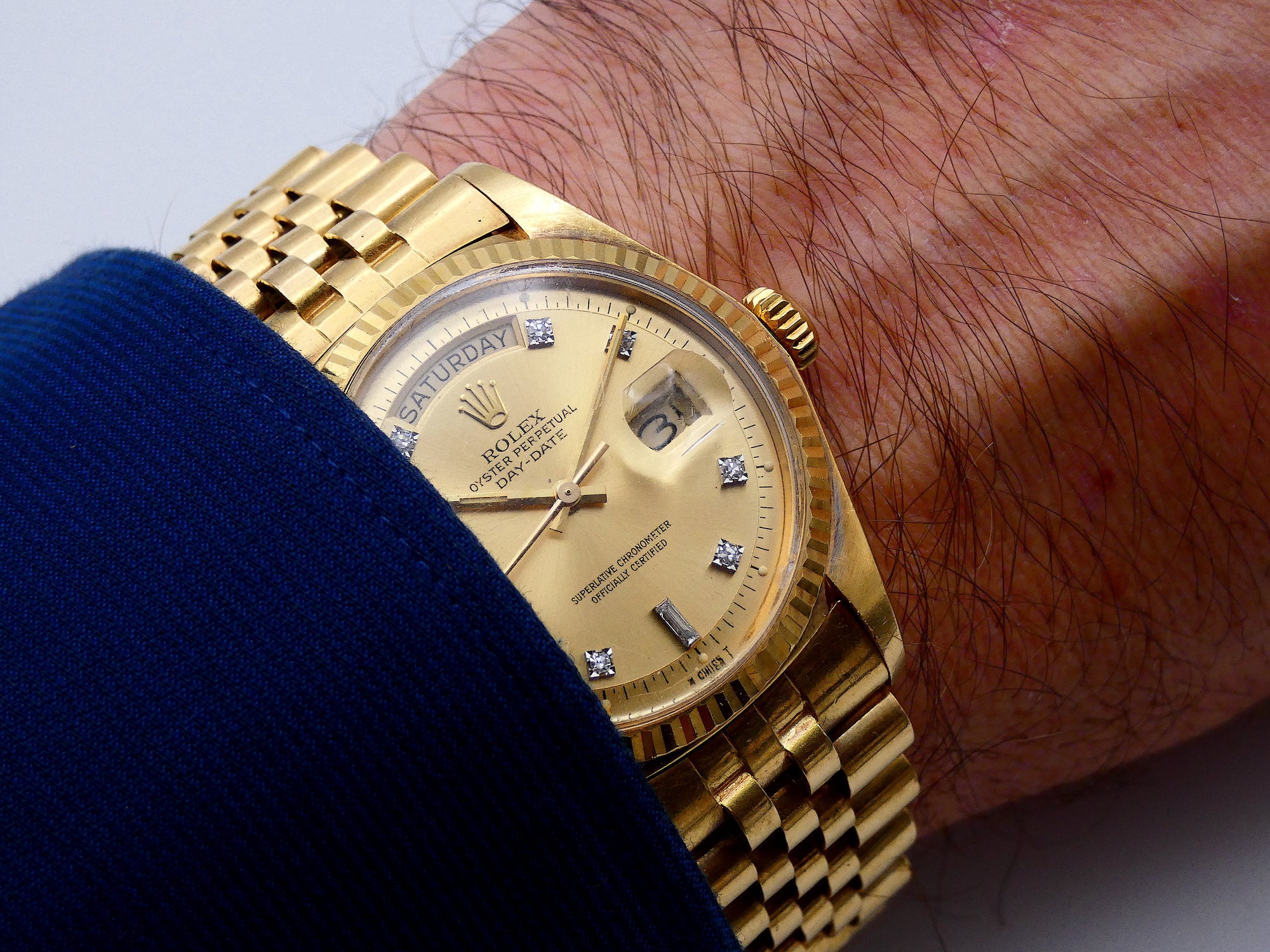 Day-Date 36 / 1976 / Jubilee 18K / diamond dial / Unpolished
