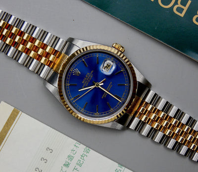 SOLD  Rolex Datejust 36 / 1989 / Mint & Unpolished A++ / with papers