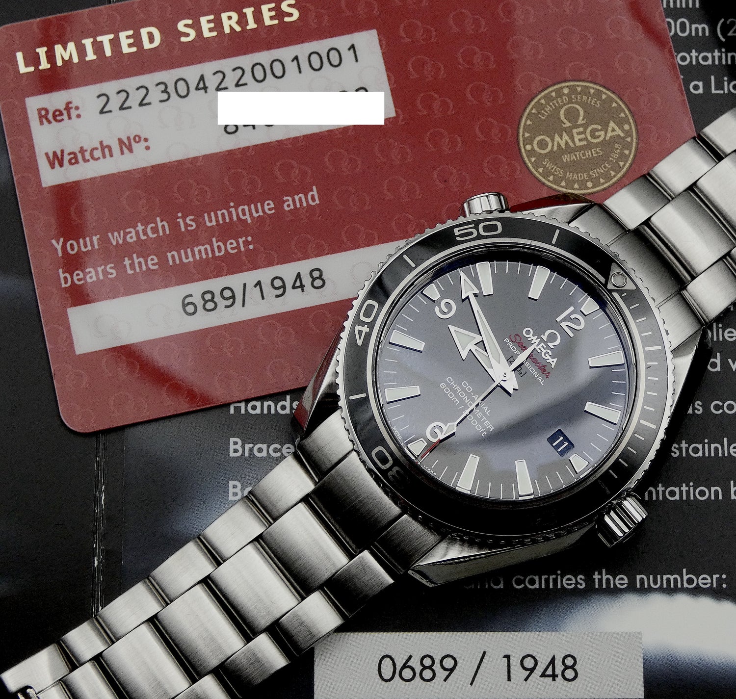 SOLD Omega Seamaster Planet Ocean Liquidmetal / Limited Edition 1948 pz made worldwide