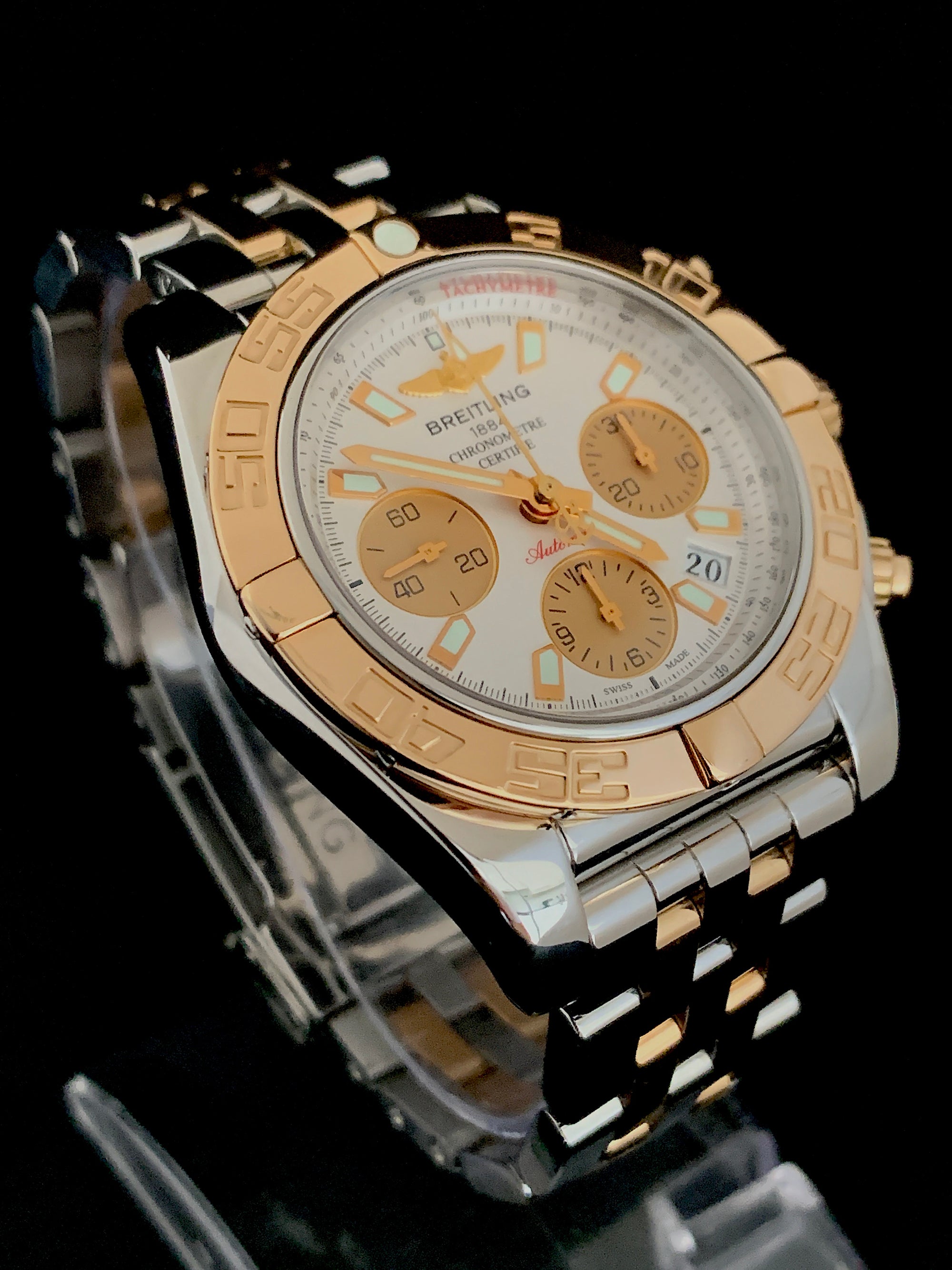 SOLD Breitling Chronomat 41 Mint Full Set rose gold